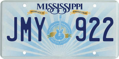 MS license plate JMY922