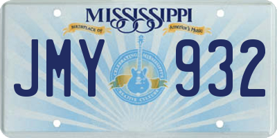 MS license plate JMY932