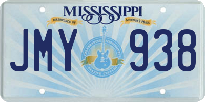 MS license plate JMY938