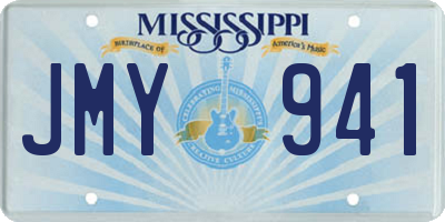 MS license plate JMY941
