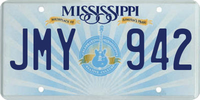 MS license plate JMY942
