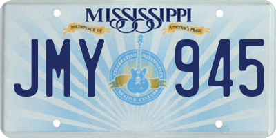MS license plate JMY945