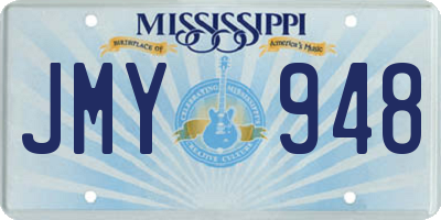 MS license plate JMY948