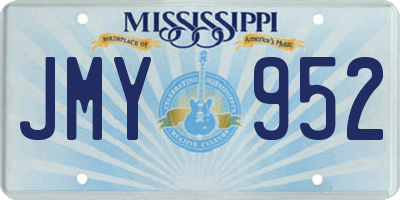 MS license plate JMY952