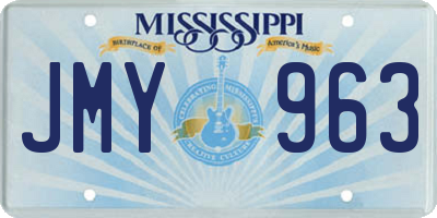 MS license plate JMY963