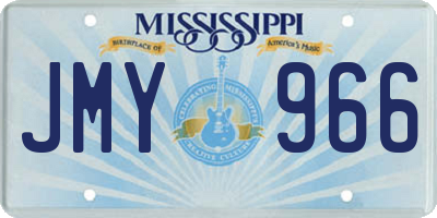 MS license plate JMY966
