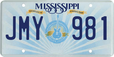 MS license plate JMY981