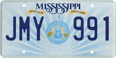 MS license plate JMY991