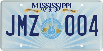 MS license plate JMZ004