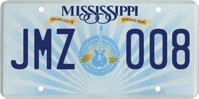 MS license plate JMZ008