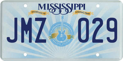 MS license plate JMZ029