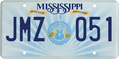 MS license plate JMZ051