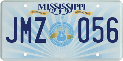 MS license plate JMZ056
