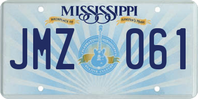 MS license plate JMZ061