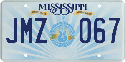 MS license plate JMZ067