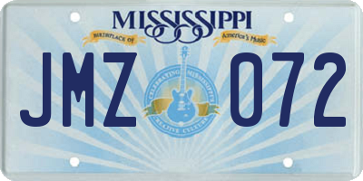 MS license plate JMZ072