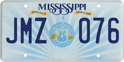MS license plate JMZ076