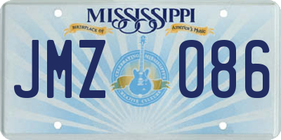 MS license plate JMZ086