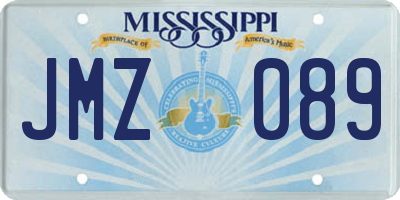 MS license plate JMZ089