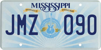 MS license plate JMZ090