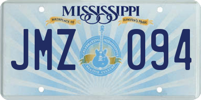 MS license plate JMZ094