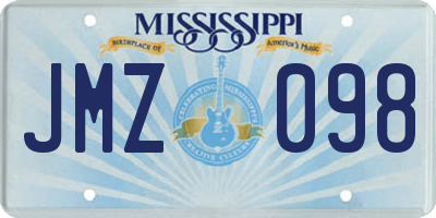 MS license plate JMZ098