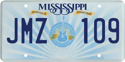 MS license plate JMZ109