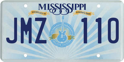 MS license plate JMZ110