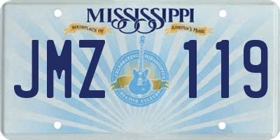 MS license plate JMZ119
