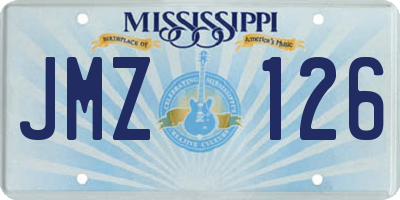 MS license plate JMZ126