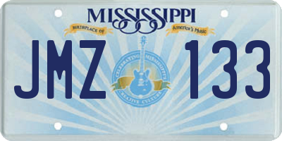 MS license plate JMZ133