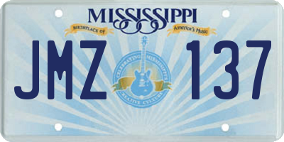 MS license plate JMZ137