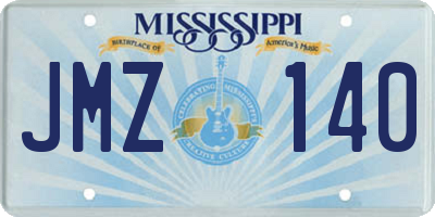 MS license plate JMZ140