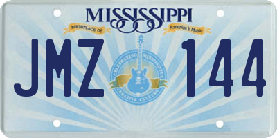 MS license plate JMZ144
