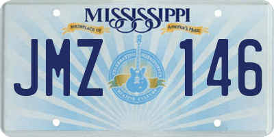 MS license plate JMZ146
