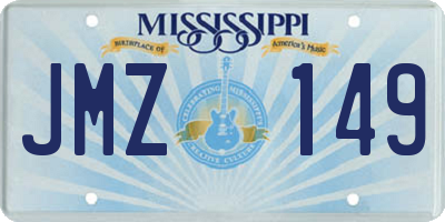 MS license plate JMZ149