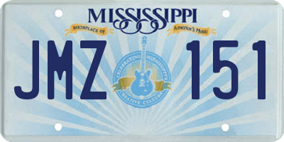 MS license plate JMZ151