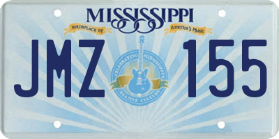 MS license plate JMZ155