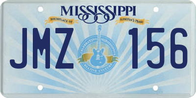 MS license plate JMZ156