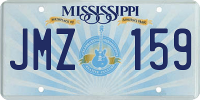 MS license plate JMZ159