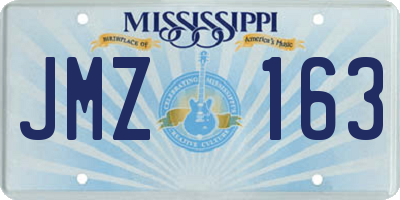 MS license plate JMZ163