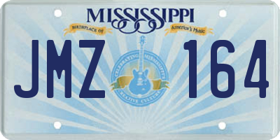 MS license plate JMZ164