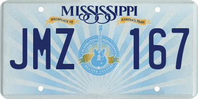 MS license plate JMZ167