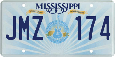 MS license plate JMZ174