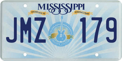 MS license plate JMZ179