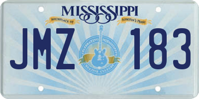 MS license plate JMZ183