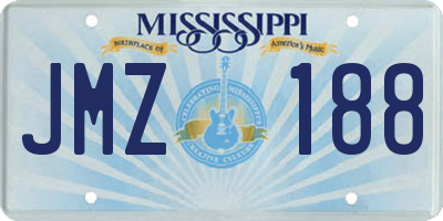 MS license plate JMZ188