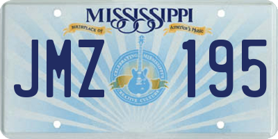 MS license plate JMZ195