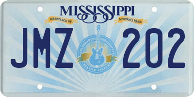 MS license plate JMZ202