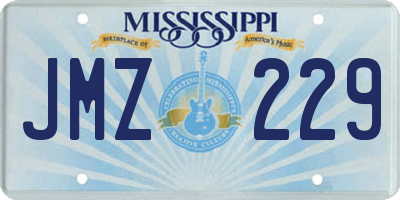 MS license plate JMZ229